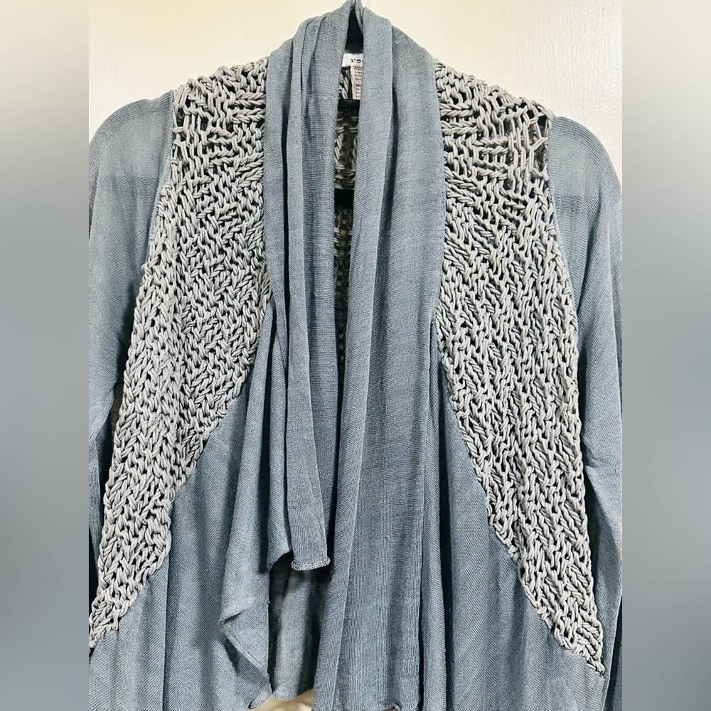 Green Woven Cardigan Made in Italy